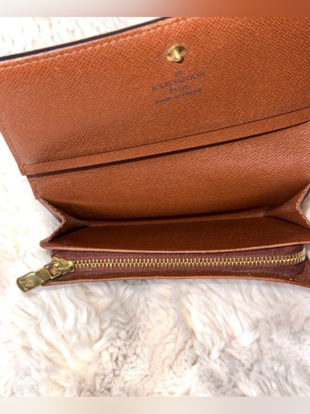 Louis Vuitton Monogram Canvas Fold Wallet in Brown and Gold - Picture 3 of 10